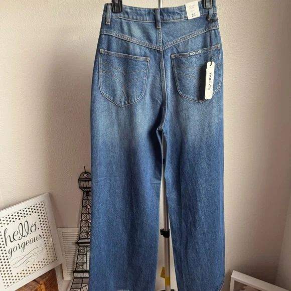NWT ROLLAS Studio Flare Jeans High Rise Sz 26 - Picture 9 of 13